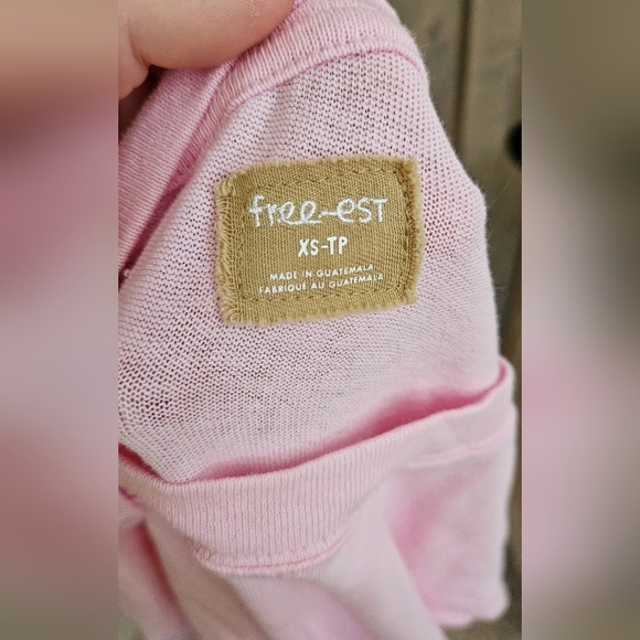 NWOT FREE PEOPLE Fre-est Essential Extreme Tee Mini In Pink Lady. Size XS - Picture 10 of 11